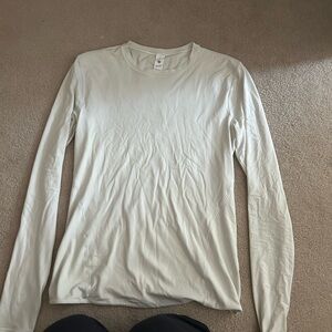 Lululemon Athletica Cream Long Sleeve Tee